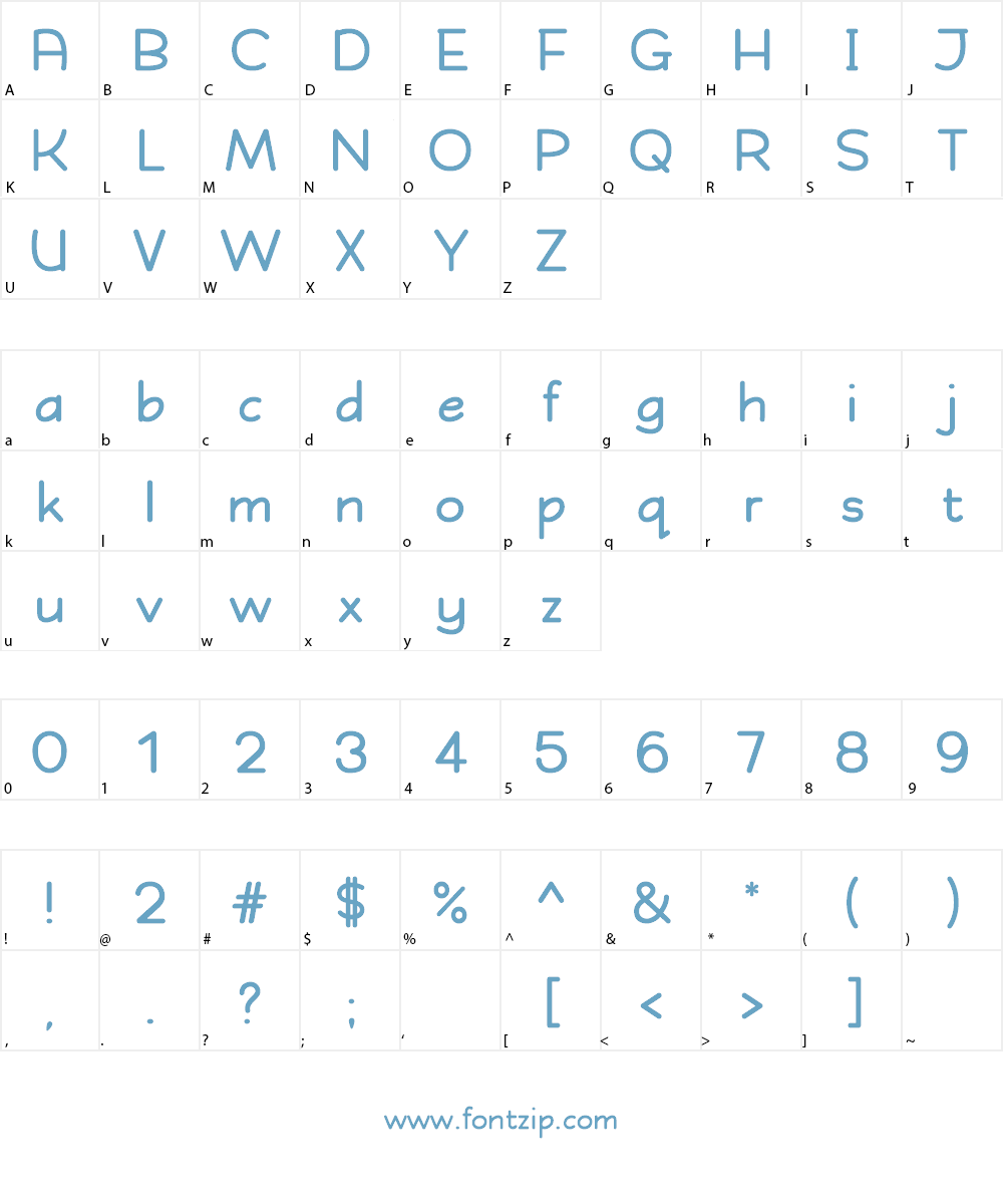 Qarmic sans free Font Character